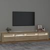 vidaXL TV-benk med LED-lys sonoma eik 240x35x40 cm