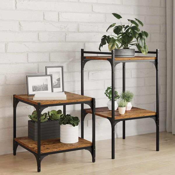 vidaXL Bokhyllebrett 4 pcs Brun 40 x 40 x 1,5 cm Konstruert tre