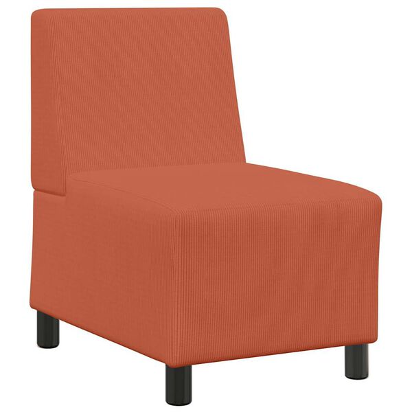 vidaXL | Modul Sofa Enhet Armfri | Oransje 55 x 74 x 82 cm Kordfløyel