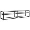 vidaXL TV-benk gjennomsiktig 180x40x40,5 cm herdet glass
