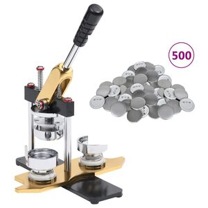 vidaXL Buttonsmaskin 500 buttonsdeler med n&aring;l 58 mm roterende stempel
