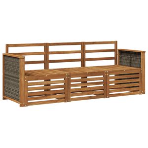 vidaXL Sofasett 3 stk. Solid akasietre