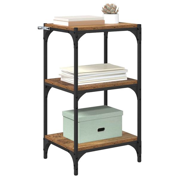 vidaXL Bokskap Gammelt tre 40 x 33 x 70,5 cm Ingeni&oslash;rtre og jern