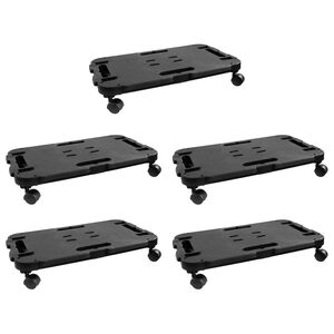vidaXL Transportvogner 5 stk svart polypropylen 200 kg