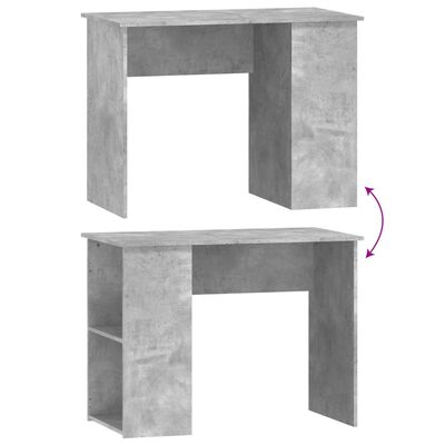 vidaXL Skrivebord betonggrå 100x55x75 cm konstruert tre