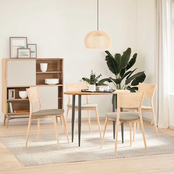 vidaXL Bordplate 100x50x2 cm oval heltre eik