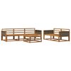 vidaXL Utend&oslash;rs sofa-sett 6 pcs Naturlig Solid akasietre