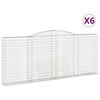 vidaXL Gabionkurver buede 6 stk 400x30x160/180 cm galvanisert jern