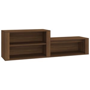 vidaXL Skoskap brun eik 150x35x45 cm konstruert tre