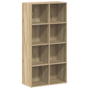 vidaXL Bokhylle/skjenk sonoma eik 66x30x130 cm konstruert tre