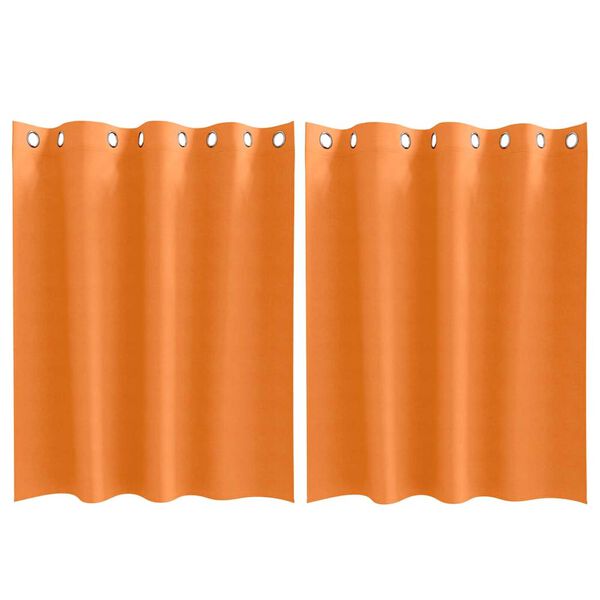vidaXL Mørkleggende Gardiner med Ringer 2 pcs Lys Oransje 140 x 140 cm