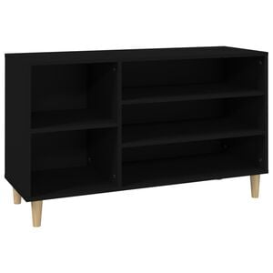 vidaXL Skoskap svart 102x36x60 cm konstruert tre