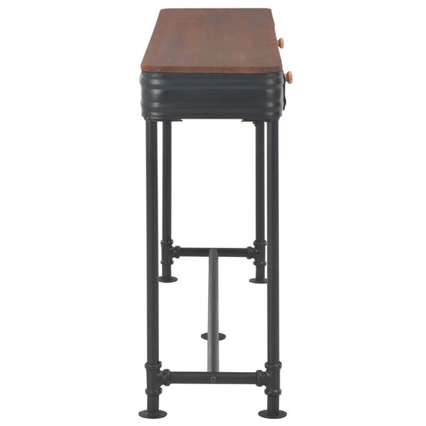 vidaXL Konsollbord med 2 skuffer 120x30x75 cm heltre gran