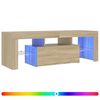 vidaXL TV-benk med LED-lys sonoma eik 120x35x40 cm