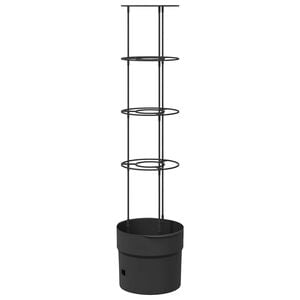 vidaXL Tomatoppdretter Svart &Oslash; 32 x 127 cm PP