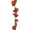 vidaXL Blomsterkranser 6 stk r&oslash;d 240 cm