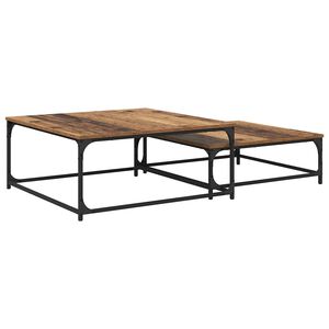 vidaXL Kaffebord 2 pcs Gamle tre Konstruert tre