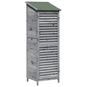 vidaXL Hagehus Gr&aring; 59 x 56 x 176 cm Massiv Furu Tre