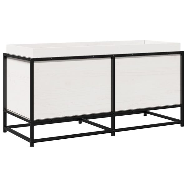 vidaXL Hageplantekasse hvit 100x40x50 cm heltre furu