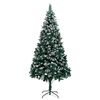 vidaXL Kunstig juletre med 300 LED gr&oslash;nn 240 cm PVC og St&aring;l og Plast