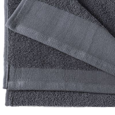 vidaXL Håndklær 5 stk bomull 450 g/m² 50x100 cm antrasitt