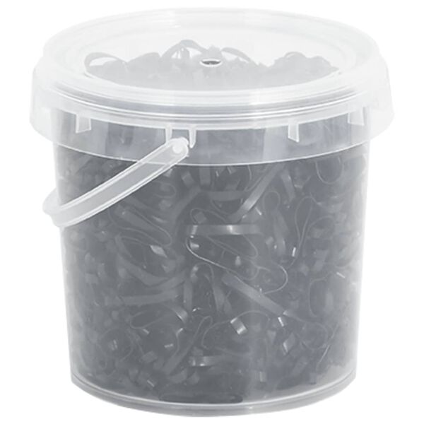 vidaXL Hårstrikker for hester 1500 stk svart silikon