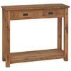 vidaXL Konsollbord Naturlig 90 x 30 x 80 cm Massivt Teaktre