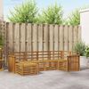 vidaXL Sofasett 6 pcs Naturlig Solid akasietre