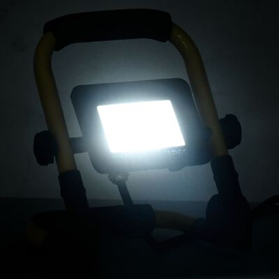 vidaXL LED-flomlys med håndtak 20 W kaldhvit