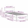 vidaXL Sengestamme med hodegjerde Vokset Brun 100 x 200 cm Massiv furu