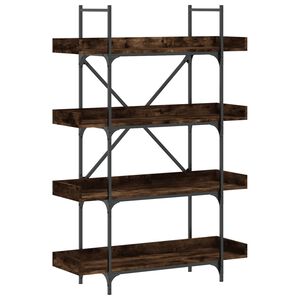 vidaXL Bokhylle 4 etasjer r&oslash;kt eik 100x33x145,5 cm konstruert tre