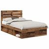 vidaXL Sengestamme med hodegjerde Gammelt tre 120 x 200 cm Massiv furu