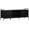 vidaXL TV-skap 133 x 33 x 50 cm Svart eik Konstruert tre