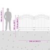vidaXL Hage Hegning Grå 165 cm Pulverlakkert stål