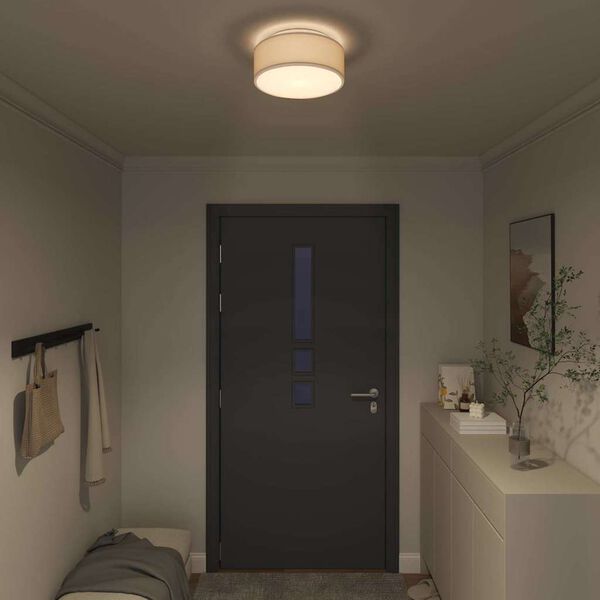 vidaXL Taklampe Gråbrun 30 x 13.5 cm stoff