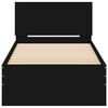 vidaXL Sengeramme med hodegavl svart 90x200 cm konstruert tre