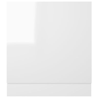 vidaXL Oppvaskmaskinspanel høyglans hvit 59,5x3x67 cm sponplate
