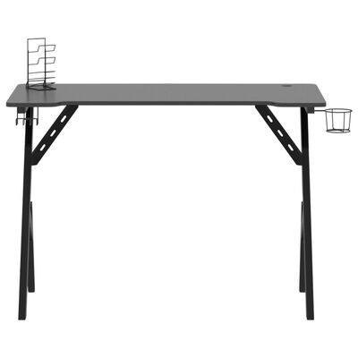 vidaXL Spillebord med Y-formede ben svart 110x60x75 cm