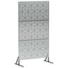 vidaXL Personvernsvegg 100 x 50 x 180 cm Galvanisert st&aring;l S&oslash;lv