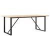 vidaXL Spisebord O-ramme 200x100x75,5 cm heltre furu og st&aring;l