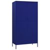 vidaXL Garderobe marinebl&aring; 90x50x180 cm st&aring;l