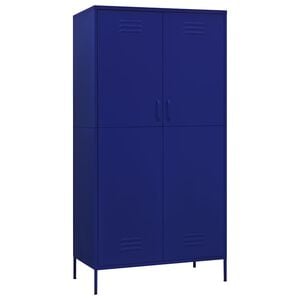vidaXL Garderobe marinebl&aring; 90x50x180 cm st&aring;l