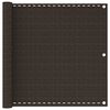 vidaXL Balkongskjerm brun 90x600 cm HDPE