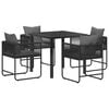 vidaXL Hage Spisegruppe 5 stk. Svart og Anthracite polyrotting