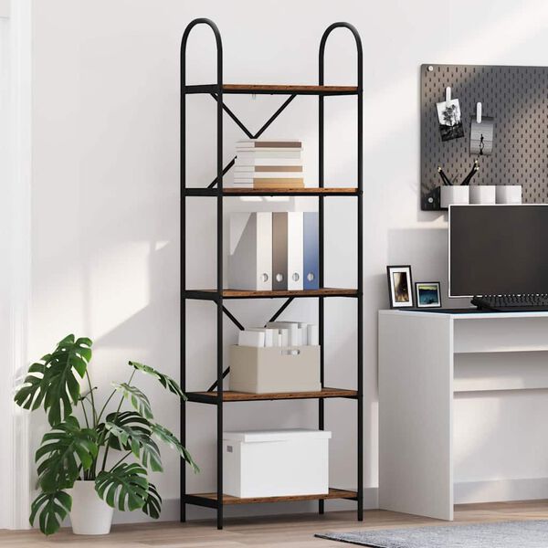 vidaXL Bokhylle Gammelt tre 60 x 30 x 183 cm Konstruert tre