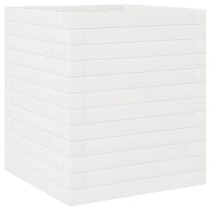 vidaXL Plantekasse hvit 40x40x46 cm heltre furu