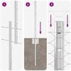 vidaXL Gjerde med stolpe s&oslash;lv 1 x 50 m St&aring;l