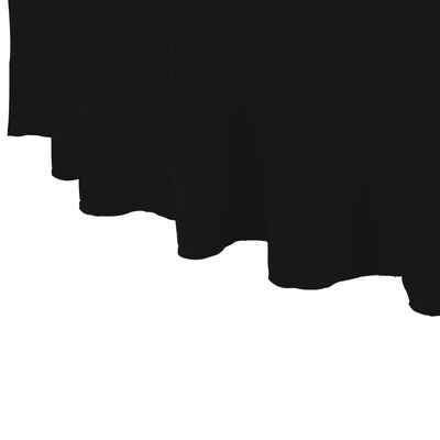 vidaXL Elastisk bordduk med skjørt 2 stk 180x74 cm svart