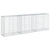 vidaXL Gabionkurv med deksel 300x50x100 cm galvanisert jern
