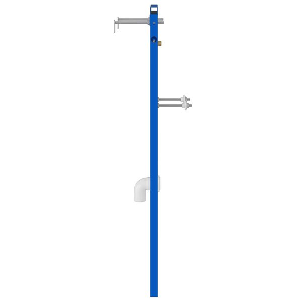 vidaXL Baderoms veggstøtte Blå 50 x 3 x 112 cm Stål med kraftlakk